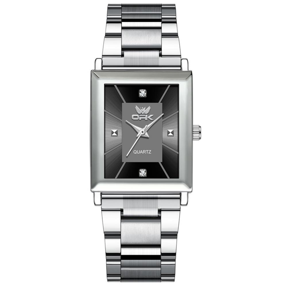 Square Men's Steel Belt Watch Business Calendar Quartz Waterproof Men's Watch