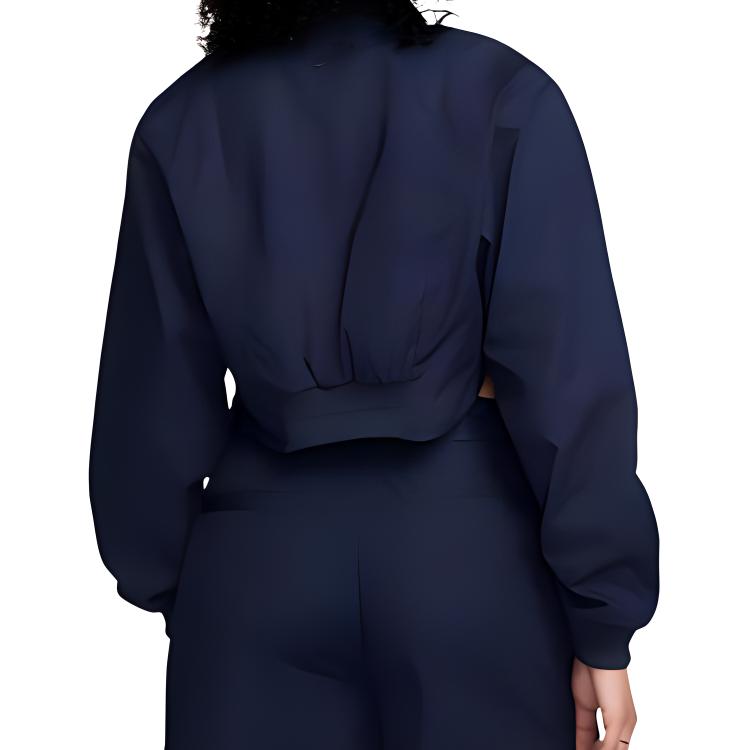 Nike SS24 Kurze Jacke mit Reißverschluss und langen Ärmeln Damenjacken Obsidian FN2241-451