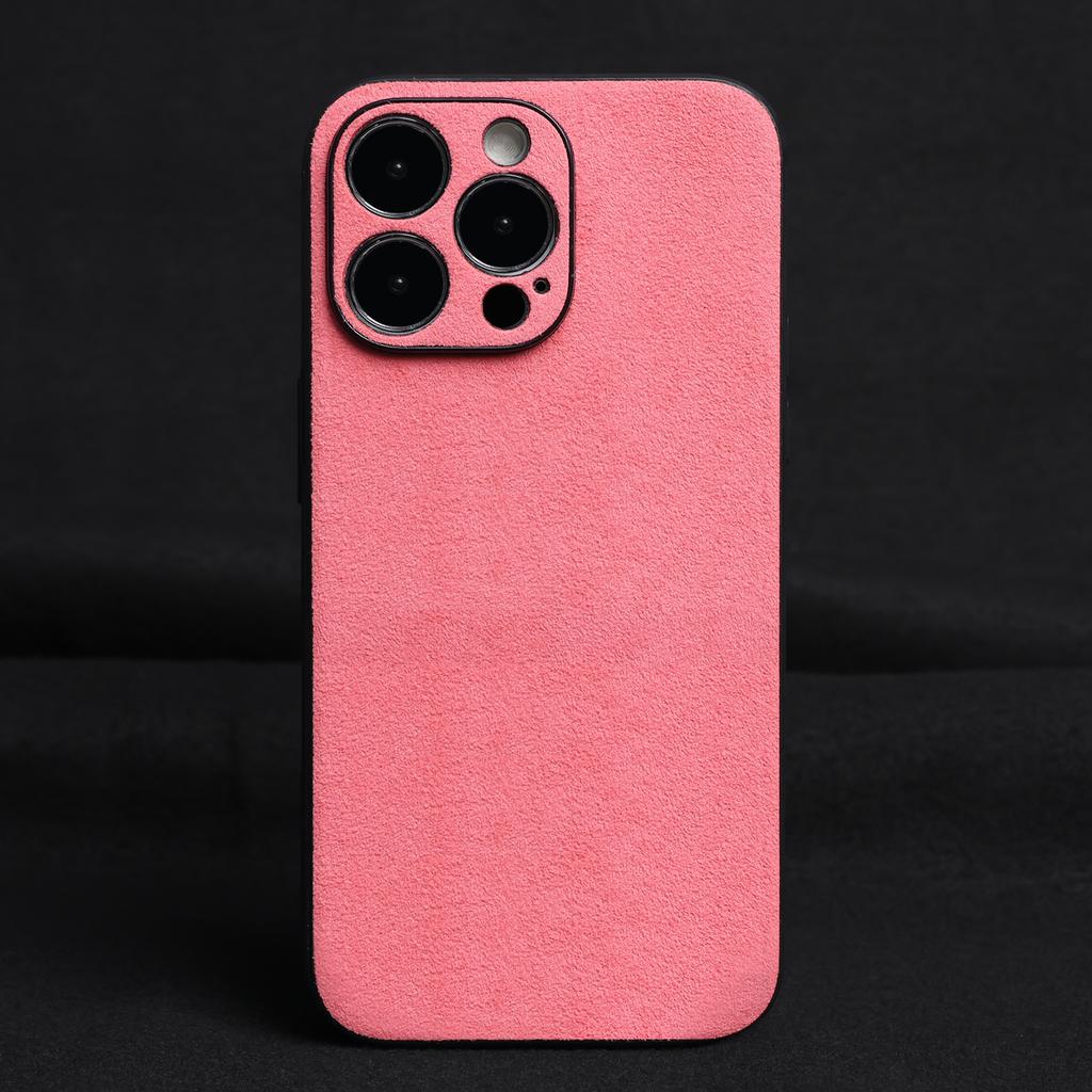 ALCANTAR Case for 17 Pro Max 16 15 14 13 Luxury Artificial Leather Supercar Suede Phone Cases Cover