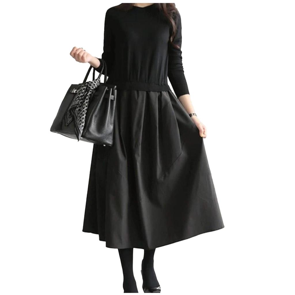 Feimi Long Long Plus Solid Long Below the Loose Fits Maxi Tunic Long Length Women's Dress, Casual, Sleeves, Elegant, Sizes, Color, Pleated, Cotton,