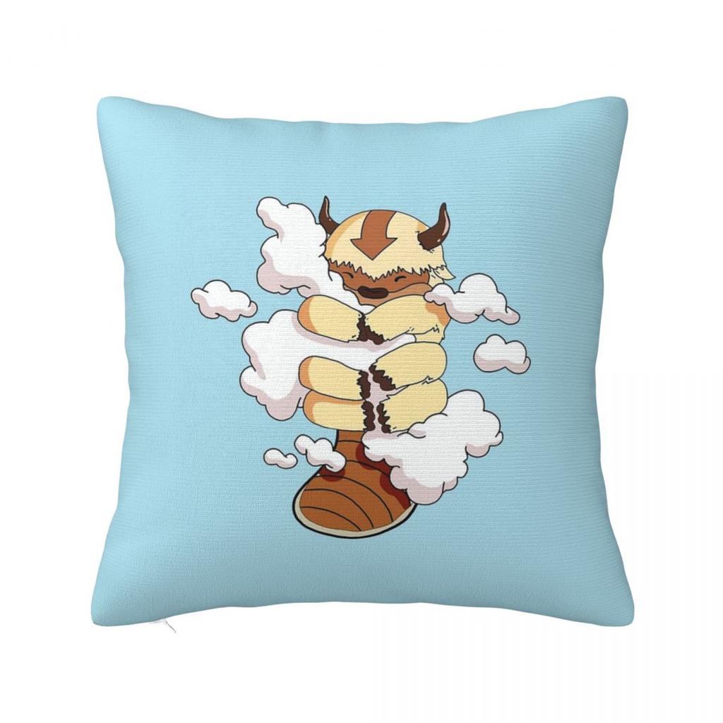 Appa With Clouds, Avatar The Last Airbender Square Pillowcase Cushion Cover Pillow Case Throw Pillow Cover for Home Bedroom Car