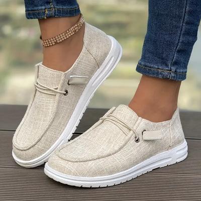 Scarpe di Tela da Donna Antiscivolo a Punta Rotonda Leggere Scarpe Casual da Donna Scarpe Basse Comode da Passeggio da Donna