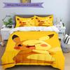 Pikachu'S Playful Pose Print 3Pcs Bedding Setduvet Cover With 2 Bedropillowcase Home Birthday Gift