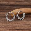 Right Grand ASTM F136 Titanium 16G CZ Hinged Clicker Segment Hoop Ring Sunburst CZ Daith Earring Septem Nose Piercing Jewelry
