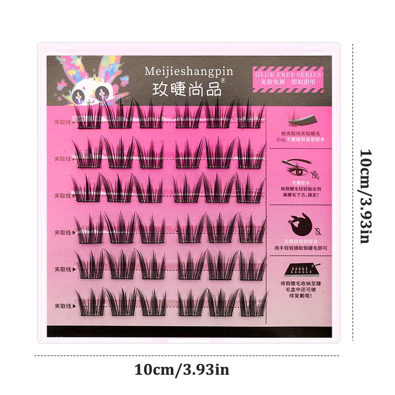 Multi-Styles No Glue Natural Cluster Eyelash Extensions False Cluster Volume Eyelash Makeup Grafting False Eyelashes Cosplay