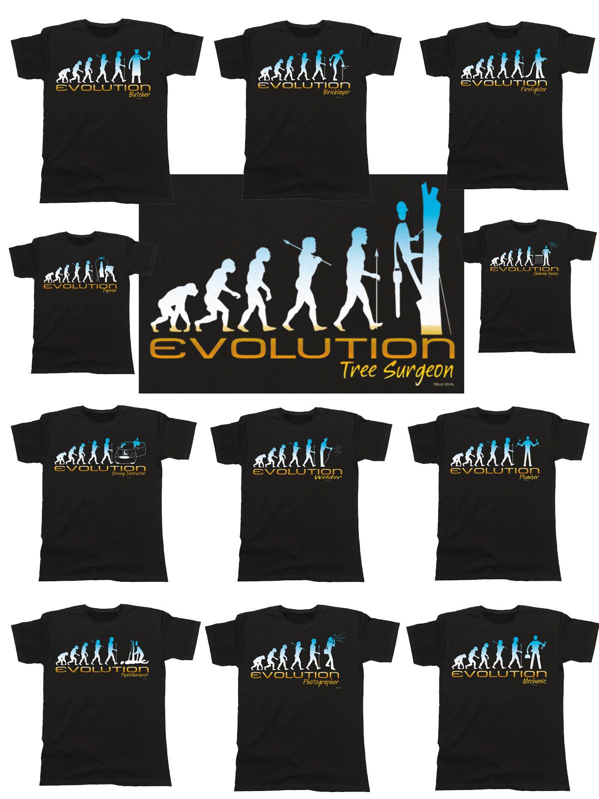 Mens EVOLUTION T-Shirt Mens Womens Tees Top Occupation Christmas Fathers Day Birthday Gift 3XL
