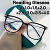 Luxury Large Frame Fashionable Reading Glasses Women Men Ultra Light Anti Blue Light Far Sight Eyeglasses New Stylish Eyewear