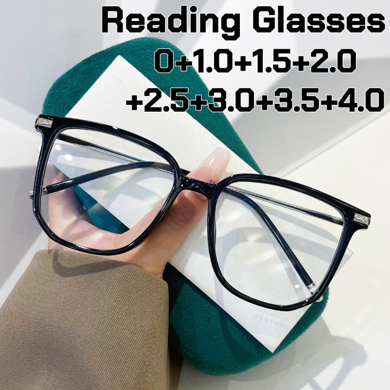 Women Fashion Oversize Leopard Print Reading Glasses Men Ultra Light Anti Blue Light Far Sight Eyeglasses New Stylish Presbyopia Glasses