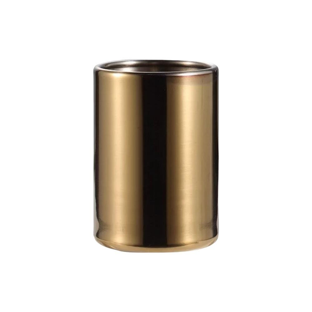Cylinder Fruit Fork Holder Stainless Steel Mini Metal Box Toothpick Jar Holder Dining Table