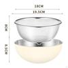 Colander Stainless Steel Mixing Bowl Food Strainer Basket Draining Rinser with Smooth Touch Suitable
