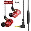 QKZ AK6 SK7 Copper Driver HiFi Wired Earphone with MIC Sport Running Headphones Bass Stereo Headset Music Earbuds fone de ouvido