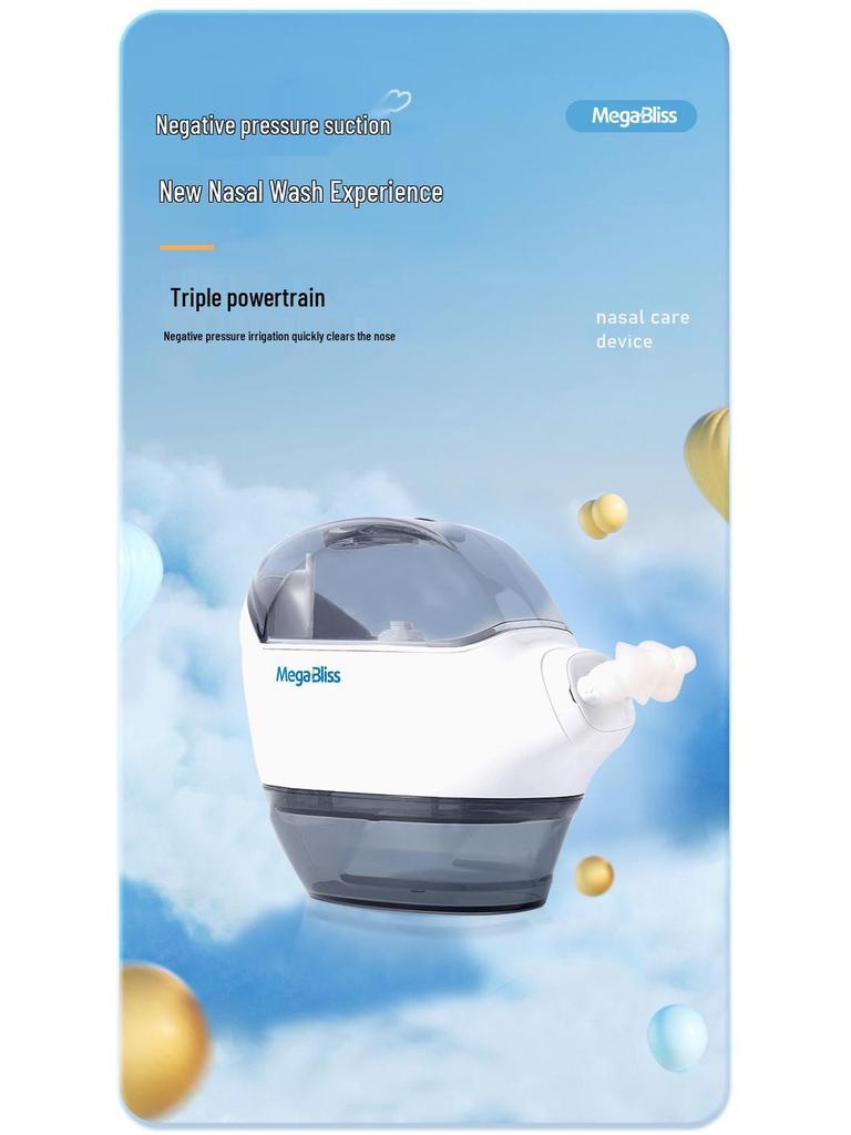 MegaBliss Dual-Head Electric Nasal Irrigator for Rhinitis Relief