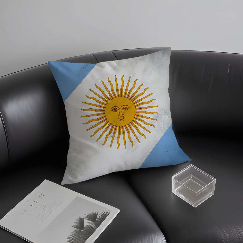 Uruguay Flag Hot Cushion Cover Pillowcase Ultra Soft Skin Friendly Fabric Cloud Like Comfort & Concealed Zipper