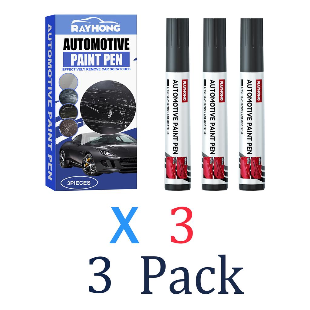 Automotive Touch Up Paint Black Gloss OEM Color Match Pen 3 Set Chip Repair Kit for Car Scratches Restores Factory Finish Winter