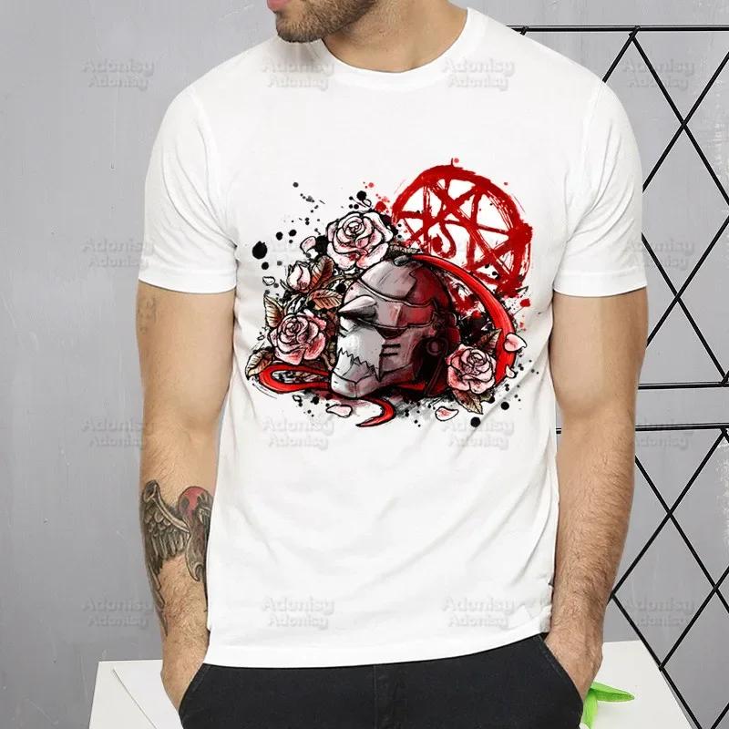 Tričko Fullmetal Alchemist Harajuku Alphonse Elric Trička Krátký rukáv Móda Ležérní Edward Elric Tričko Topy Trička