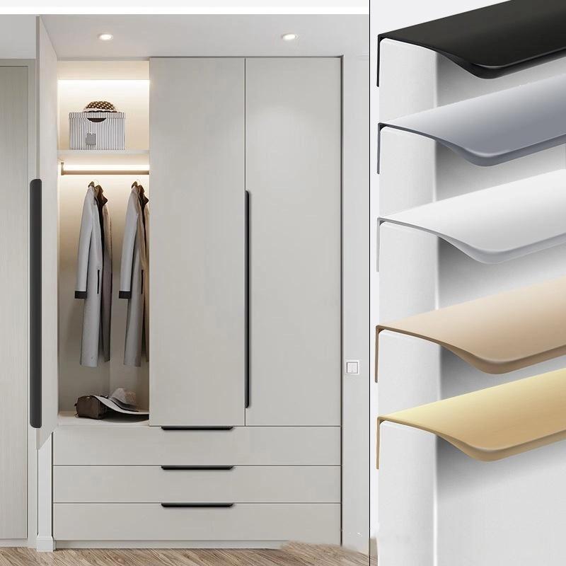 Mânere Metalice Ascunse pentru Sertare, Feronerie Modernă pentru Dulapuri și Sertare, 8cm-50cm