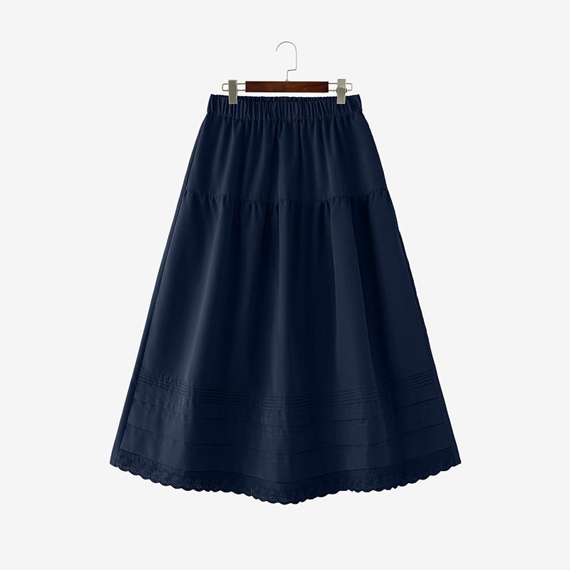 

Жіночі повсякденні вільні літні довгі спідниці з еластичною талією ZANZEA 2XL темно-синього кольору