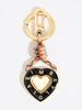 BIMBA Y LOLA BIMBA Y LOLA Black Heart Logo Rope Keychain B246AIZ004BKF