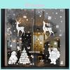 Urlaubs-PVC-Weihnachtsaufkleber mit Schneeflocken- und Weihnachtsmann-Design für festliche Fensterdekoration