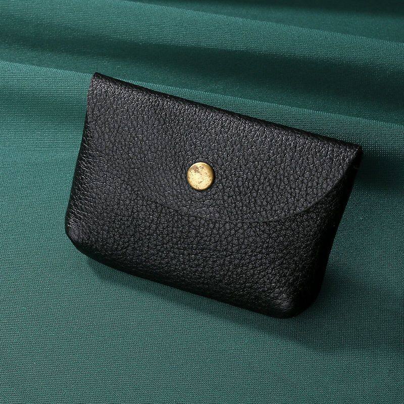 Wysokiej jakości etui na karty kredytowe Minimalistyczne miękkie prawdziwe skóra bydlęca podróżne etui na drobne karty klucze monety etui dla kobiet i mężczyzn