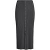 Polo Button Front Ribbed Maxi Skirt Women Skirts 211889323-001