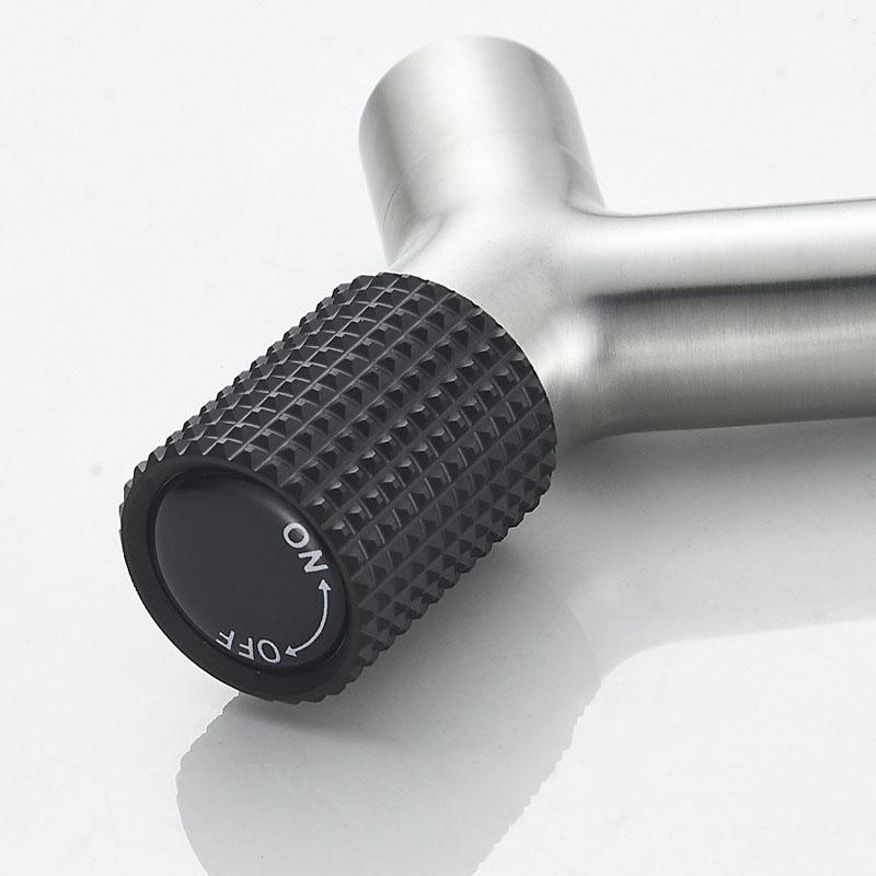 304 Stainless Steel Washing Machine Faucet Lengthened Black/Nickel Single Cooled Faucet Balcony Outdoor Bathroom Mop Pool Tap