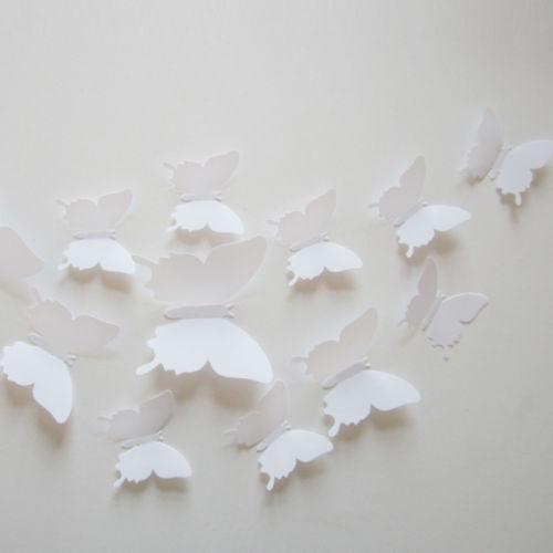 New Gossip Girl Same 12Pcs/Set 3D Butterfly Wall Stickers Living Room Butterflies Decors For Home Fridge Decoration