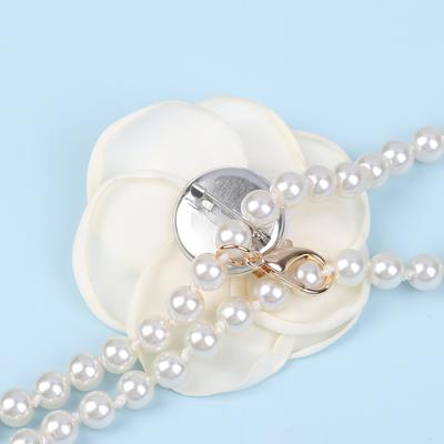 Dámské Květinové Pasové Řetízky Doplňky Perlový Pásek Dekorativní Sukně Stylový Pasový Řetízek