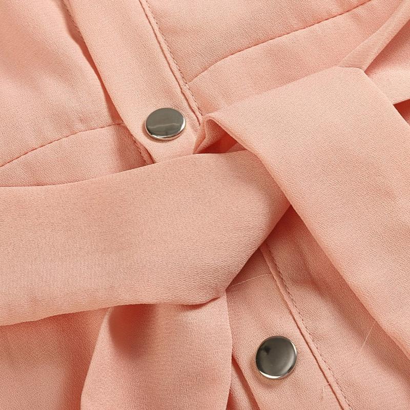 New Fashion Long Sleeve Plus Size Chiffon Dress Women Clothing Solid Button Up Lace-up Midi Loose Dress Woman Elegant Round Neck Casual Dresses 24772