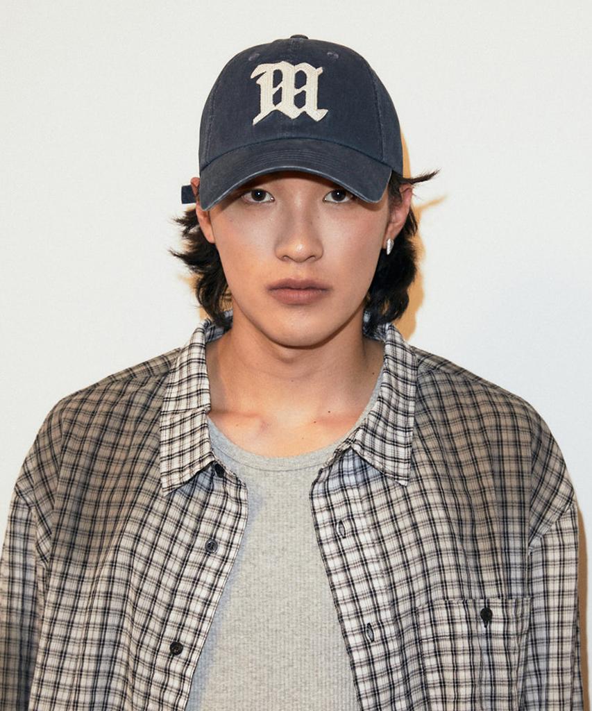 MAHAGRID Vintage Washed M Ball Cap Navy(Mg2Gsmab35A)