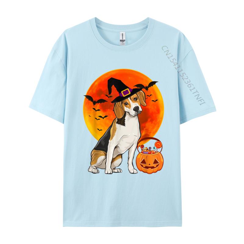 Dog Halloween Beagle Pumpkin TShirt Party T Shirts Funky Men T Shirt Leisure Cotton T Shirt New Design