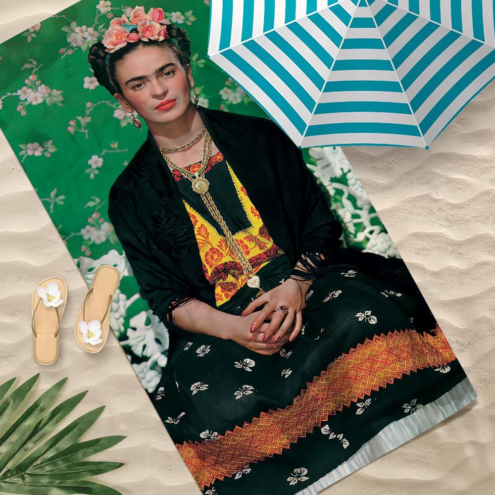 F-frida Art Towel Beach Quick Dry Soft Pool K-kahlo-o Towels Gift for Travel Gym Shower Camping Sports