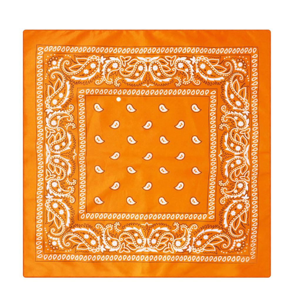 1Pc Paisley Cashew Flower Square Scarf Hip Hop Outdoor Riding Bandana Headscarf