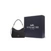 Coach Laurel 31 Logo Reißverschluss Kieselsteinleder Tragetasche Crossbody Umhängetasche Große Damen Taschen Gold Schwarz CR148-IMBLK