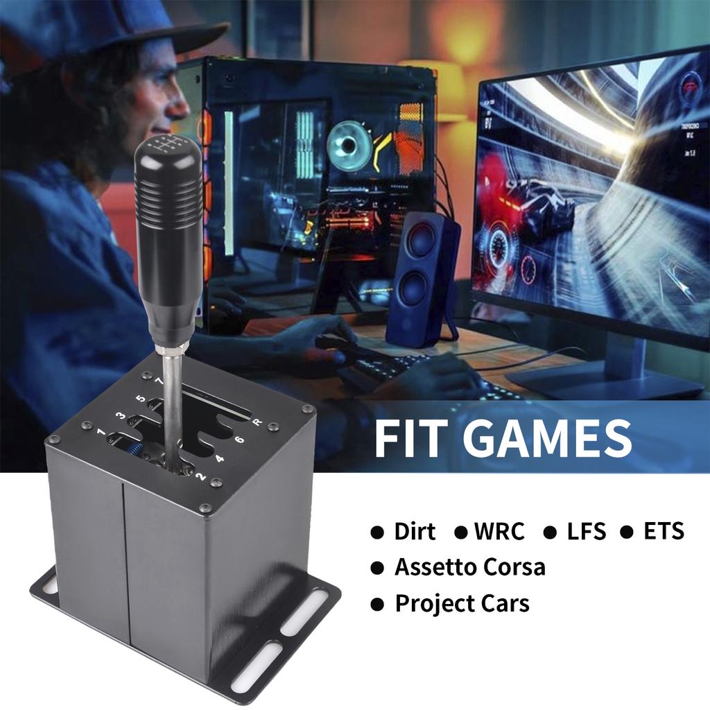 PC USB StraightH gears 6+R/7+R For Logitech G29 G25 G27 G920 T300RS/GT For ETS2 Simracing With Sequence Function Simulation Game