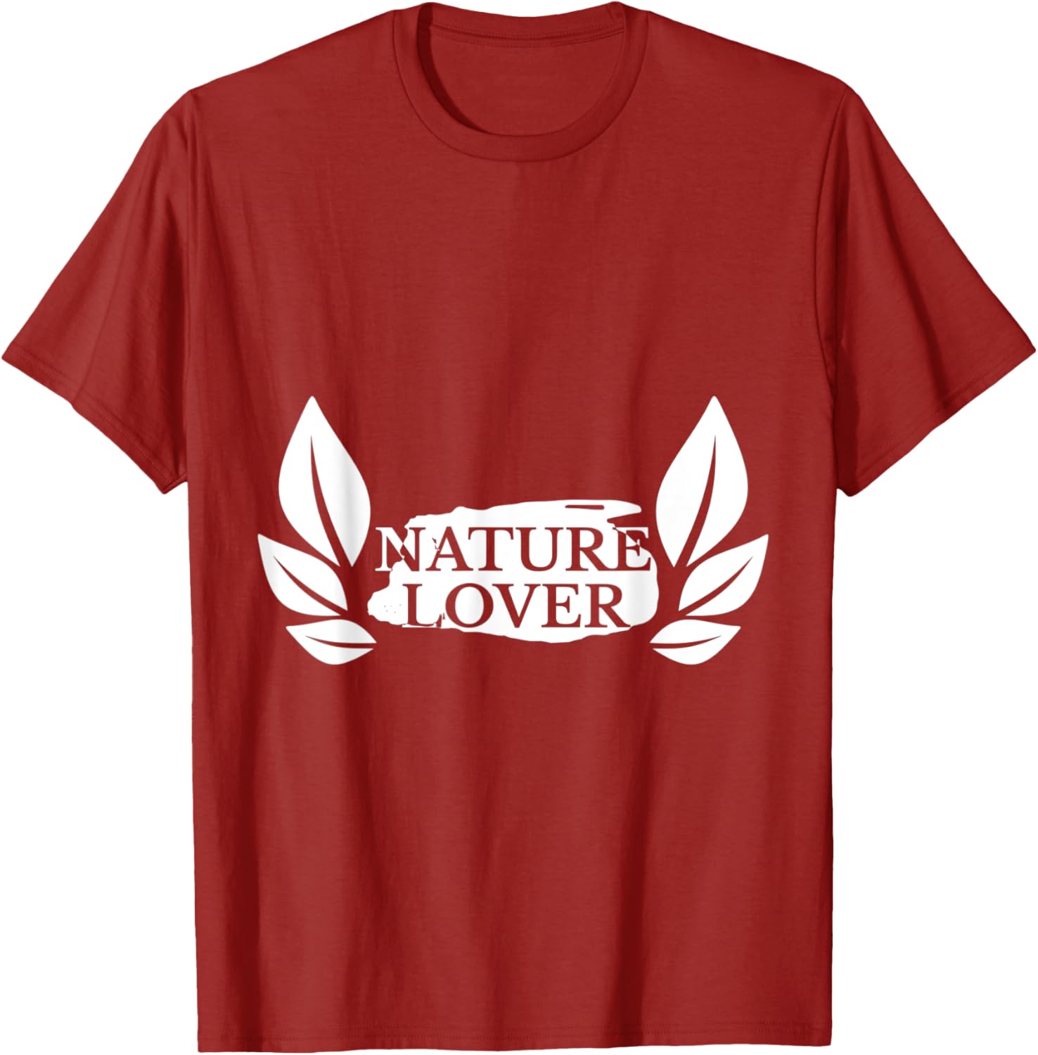 Nature Lover Graphic TShirt Leaves Design Casual Cotton Round Neck Short Sleeve Tee S