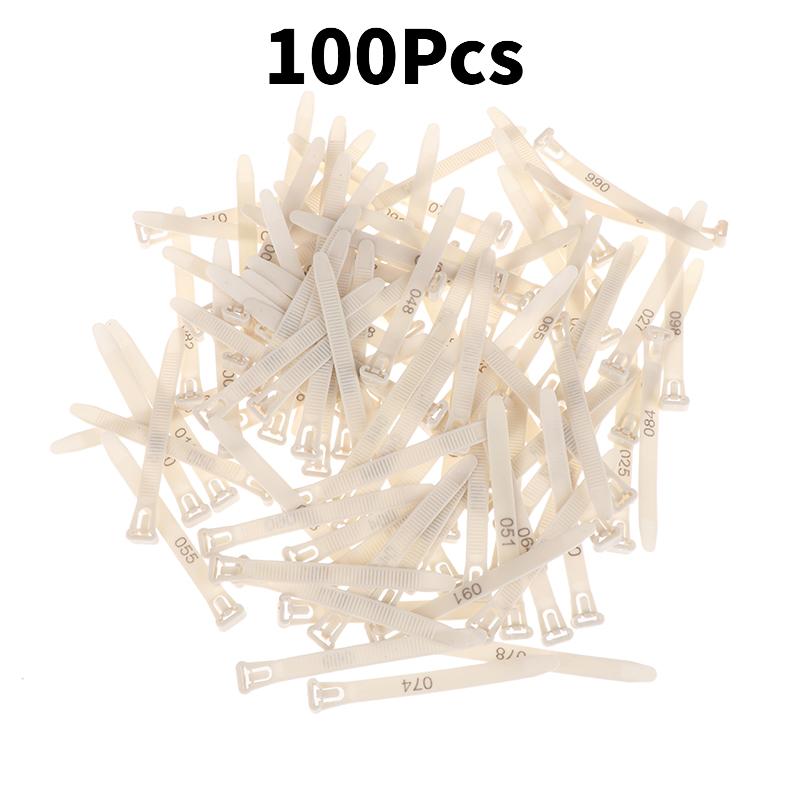 50-100Pcs Numbered Poultry Leg Bands - Colorful Plastic Chicken Leg Rings For Farm Identification
