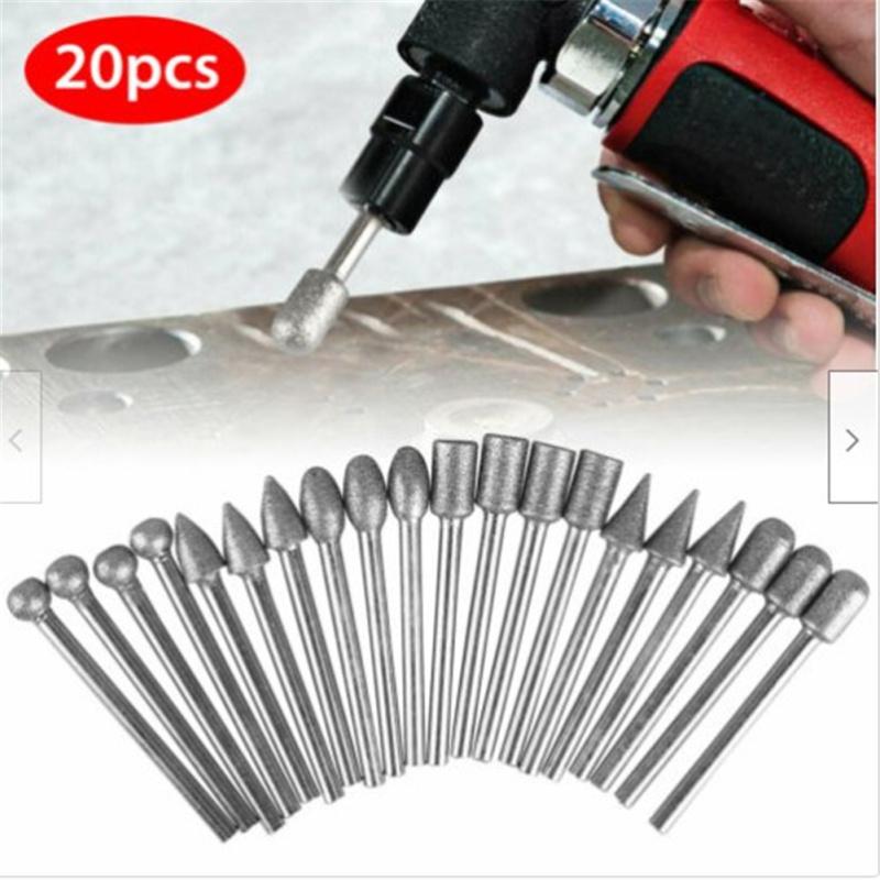 20pcs/set 120 Grinding Cutting Engraving Drill Bit Set For Dremel Rotating Tool