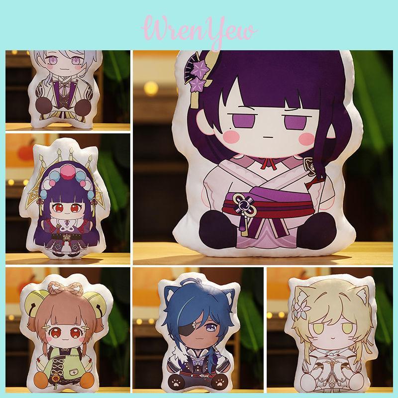 Cute Genshin Impact Characters Soft Cartoon Cushion Hugging Pillow For Selfies