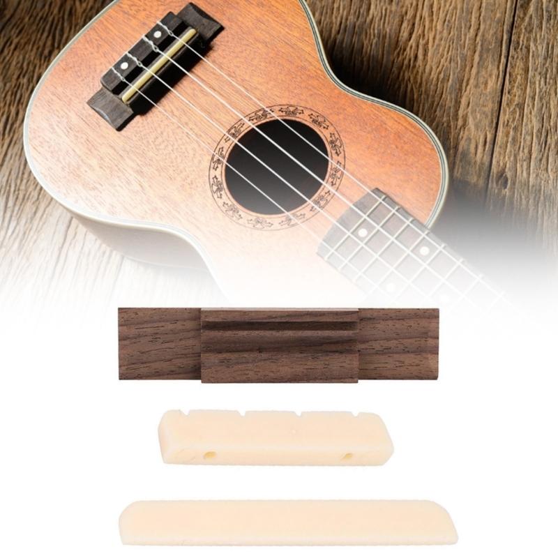Durability Ukulele Saddles And Nut Set Professional Ukulele Accessory Repair Production Materials Accessories