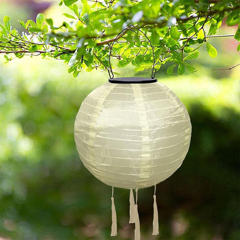 12 Inch Waterproof Solar Powered Lanterns Chinese Lantern Led Lamp Outdoor Decoration Balls Light Solar Lantern Party Decoration