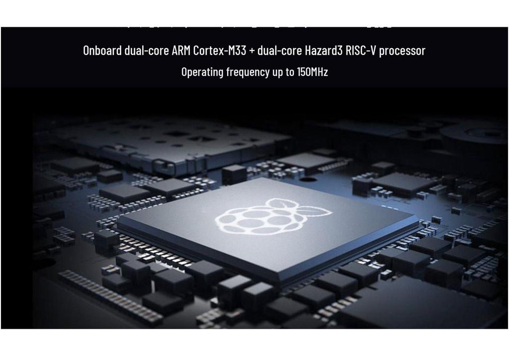 RP2350-Zero Dev Board: Raspberry Pi RP2350 with Optional Pin Headers for Unused IO