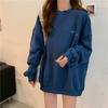 Womens Thick Fleece-Lined Hoodie Sweatshirt Loose Fit Long Sleeve Casual Winter Top
