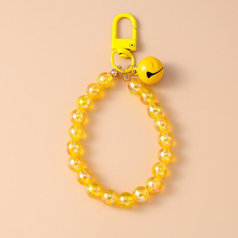 

Cute Colorful Beaded Bracelet Key Chain Crystal Key Ring for Women Girl Handbag Pendant DIY Handmade Jewelry Gift