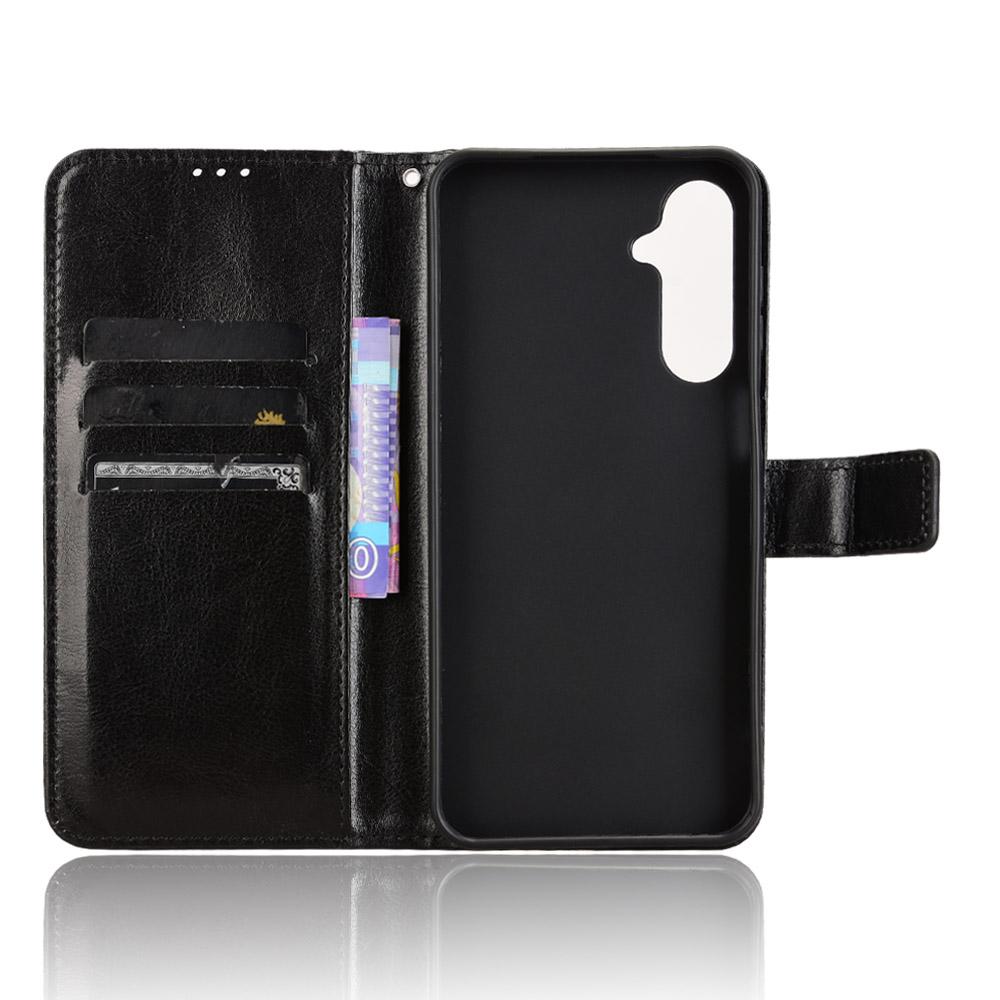 For Samsung Galaxy M16 5G/F16 5G Case Crazy Horse Texture PU Leather Phone Wallet Cover