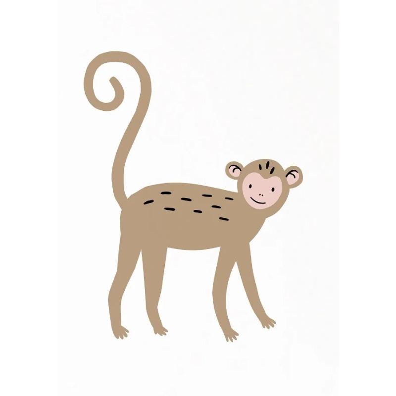 Cute Cartoon Animals Posters Giraffe Donkey Cattle Sheep Prints Canvas Printing Rustic Farmhouse Wall Art Picture for Home Decor