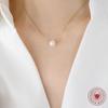 Exquisite Minimalist Freshwater Pearl Pendant Necklace, 18K Gold-Plated Titanium Steel Clavicle Chain