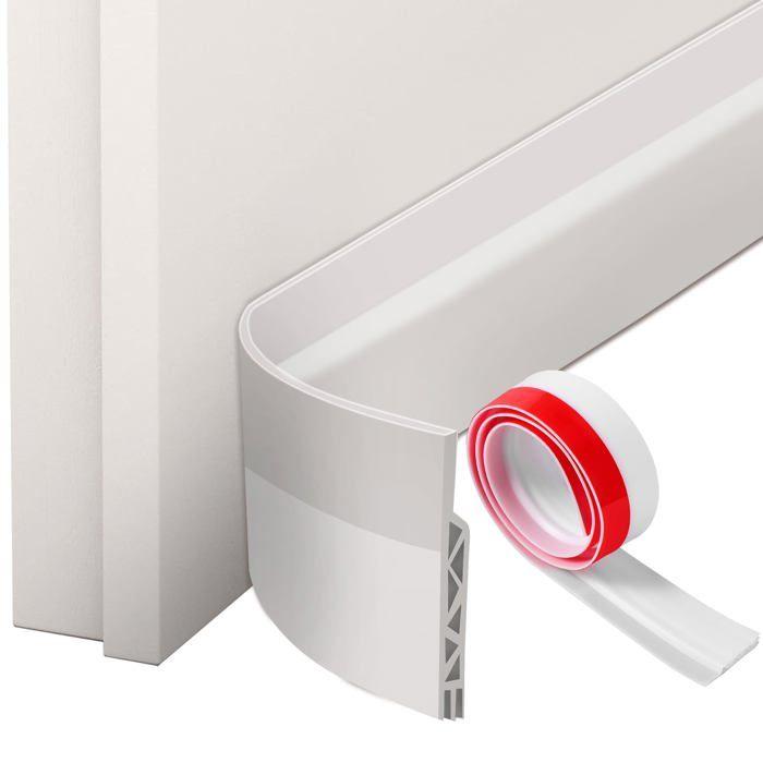 Boudin de porte isolant phonique 100 cm - Bas de porte TPE auto-adhésif blanc