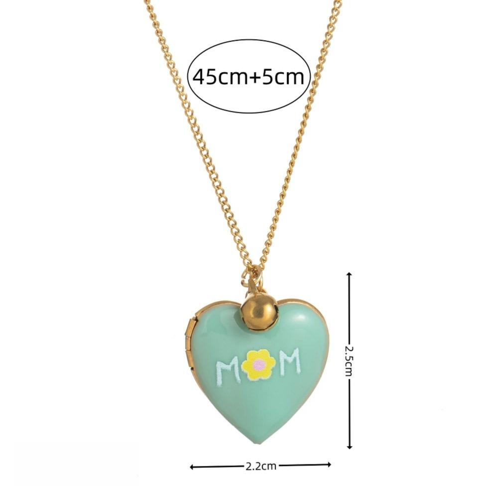 Gold-plated Heart-shaped Necklace Adjustable Pendant Necklaces Photo Album Necklace Jewelry Gifts