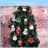 Charming Christmas Ornaments Nonwoven Fabric Hanging Decorations Featuring Santa Reindeer And Christmas Gifts